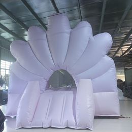 wholesale 8ft White Bouncy House Inflatable bouncy castle PVC Jump Area And Slide Indoor kids Bouncers Children with blower free air ship 001