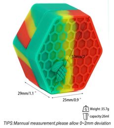 26ml nonstick container wax jar bottle dab jars silicone concentrate containers0 hexagon shape for dry herb3267258