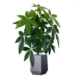 Decorative Flowers Large Artificial Tree Plastic Palm Leaves Fake Banyan Plants Brnch Green Lucky For Home Garden Outdoor Party