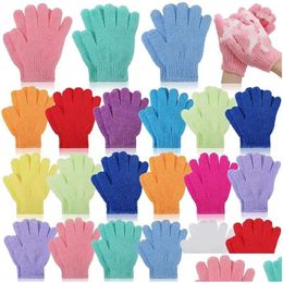 Bath Brushes Sponges Scrubbers Wholesale Exfoliating Shower Gloves For Spa Mas And Body Scrubs Dead Skin Cell Solft Suitable Men Drop Otybd