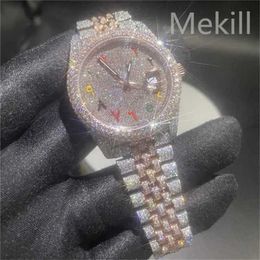 Ap Diamond Watch iced Mosonite Can pass Test Moissanite Out Designer Mens for Men Watches High Quality Montre Automatic Movement Watches Montre De Luxe I32