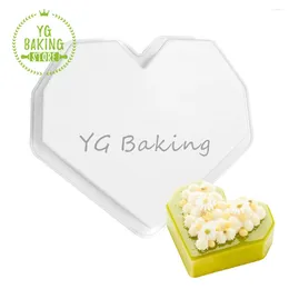 Baking Moulds Dorica 3D Heart Design Pudding Mousse Mould Valentine's Day Chocolate Silicone Mould DIY Cake Decorating Tools Kitchen Bakeware