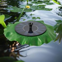 Garden Decorations Lotus Leaf Solar Water Fountain 1.4W Bird Bath Pump With 6 Nozzles Floating For Outdoor Pond Pool