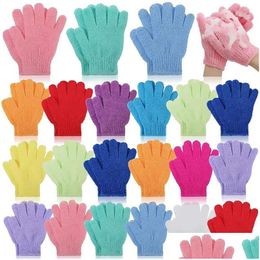 Bath Brushes Sponges Scrubbers Wholesale Exfoliating Shower Gloves For Spa Mas And Body Scrubs Dead Skin Cell Solft Suitable Men Drop Otmcd