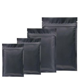 Black Mylar Bags Aluminium Foil Zipper Bag for Long Term food storage and collectibles protection two side Coloured Fdndj