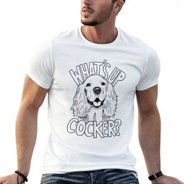 Men's Tank Tops What's Up Cocker? Spaniel Lovers Image T-Shirt Short Blank T Shirts Mens Clothing