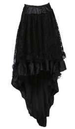 Women Retro Ruffle Skirts Lolita Floral Lace Overlay and Voluminous Layered Hilo Mini Skirt Plus Size Party Corset Costume Skirt9189787