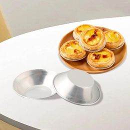 Baking Moulds 10pcs Egg Tart Mold Aluminum Alloy Cup Cupcake Cakes Mould For Pastry Dessert Pan Kitchen