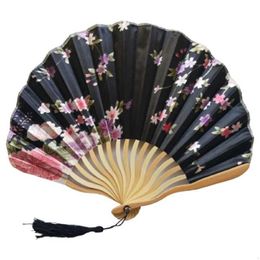 Chinese Style Products Classic Folding Fan Hand Held Wedding Art Gifts Dance Vintage Bamboo Flower Drop Delivery Home Garden Arts Cra Dh1Lm