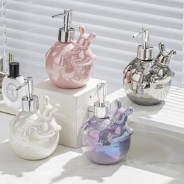 Liquid Soap Dispenser Ceramic Luxury Cartoon Storage Tank Household Toilet Lotion Shower Gel Shampoo Hand Sanitizer Bottle