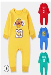 Brand New Children Clothing Spring Autumn 100 Cotton Basketball Jumpsuits New Born Long Sleeve Sport rompers Baby Rompers 5004958