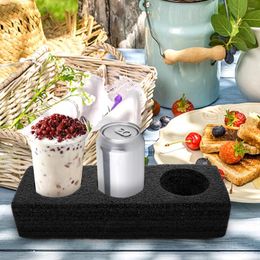 Take Out Containers 4 Pcs Takeout Cup Trays Milk Tea Drink Holder Pearl Cotton Commercial Cola Coffee 4pcs Reusable Carrier Mugs