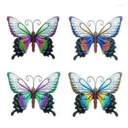 Decorative Figurines 4Pcs Metal Butterflies Wall Art Sculptures Garden Animal Hanging Hanger For Indoor Outdoor