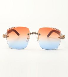 Blue Bouquet diamonds sunglasses 3524014 with blue wooden legs and 58 mm cut lenses2069281