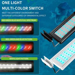 18cm 58CM LEDs Aquarium Lighting Plant Light Extensible Waterproof Clip on Lamp For Fish Tank 110v 240v us or eu pulg