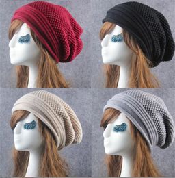 Winter Baggy Slouchy Beanie Hat Knitted Warm Cap for Men Women de655