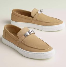 Couple shoes Summer Charms Walk suede loafers Moccasins Brown Genuine leather Mens casual slip on flats Luxury Designers Dress skate shoe factory footwear