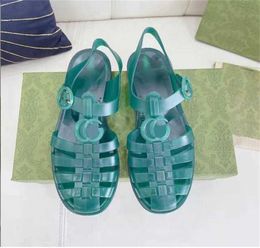 C64Sandals Classic Designers Women Sandal Rubber Slippers Jelly Sandals Beach Flat Casual Shoe Alphabet Pink Green Candy Colors Outdoor Roman Shoes Size 35-42