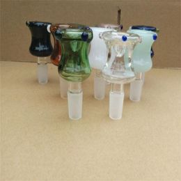 Glass Pipes Smoking Manufacture Hand-blown hookah Colourful Dot New Concave Bubble Head