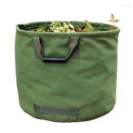 Storage Bags 125l Garden Waste Heavy Duty With Handles Hosehold Yard Leaves Bag Bucket Military Canvas Fabric Basket