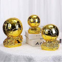 Golden Ballon Football Excellent Player Award Competition Reward Spherical Trophy Customizable Gift for Childen Adult Gift 240516