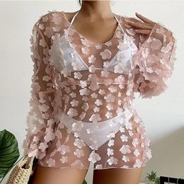 Cover Up Swimsuit Skirt Style Belly Covering Sexy Lace Women's Bikini Outerwear