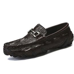 Erkek Ayakkabı 2024 Yeni Moda Trendi Günlük Fasulye Ayakkabıları Slip-On Düz Düşük Yardım Ayak Ayak Ayakkabı Siyah Beyaz