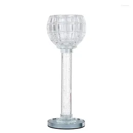 Candle Holders Brand Crystal Cut Glass Candlestick Holder Stand Tea Light For Coffee Dining Table Centrepieces Wedding CH165