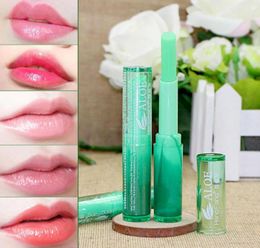 Protect Lip Moisturiser Nutritious Lipbalm Makeup Aloe Vera Plant Lipstick Women Temperature Chang Colour Lip Stick9435522