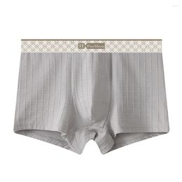 Underpants Mens Sexy Cotton Middle Waist Underwear Slim Fitting Boxer Briefs Home Shorts Panties Breathable Men's Boxers