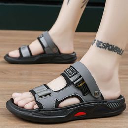 Herren 2024 Sommerhaus Home Indoor Weichsonne Outdoor Light Beach Slipper Nicht rutschfeste Flip Flop Sandalen