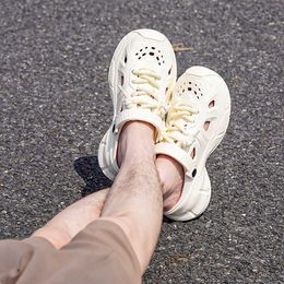 Pantofole pantofole eva scarpe da uomo traspirabili scarpe da spiaggia anti -slip -slip -shoelaces possono essere indossate due volte papà scarpe da papà sandali sportive 6046 S246047