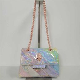 Chic Shiny Designer Bag Eagle Head Shoulder Bags Women Casual Messenger Bag Rose Gold Hardware Chain Luxurys Handbag Purse