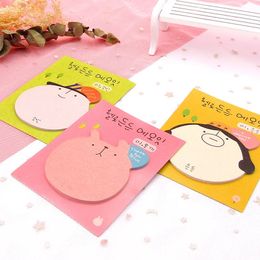 24 pcs/lot Kawaii Rabbit Snowman Memo pad Sticky Notes Cute N Times Stationery Label Notepad Bookmark Post school supplies 240604