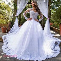 Appliques Vestidos Train Wedding Dress Wedding Bridal Gowns Bridal dress Plus size wedding dress
