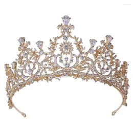 Hair Clips Bridal Crown Headwear Luxury Alloy Rhinestones Inlaid Headband For Female NA