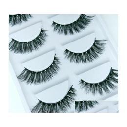 False Eyelashes 3D Mink Reusable Siberian Hair Strip Eyelash Makeup Long Individual Lashes Drop Delivery Health Beauty Eyes Dhhpd