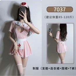 Designer's fun lingerie, sexy JK, no need to take off temptation, nurse's outfit, full hip pleated short skirt, pure desire ZDNK