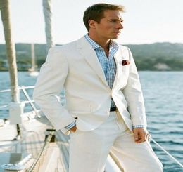 Ivory Linen Blazer Custom Made Linen Suit Sharp Look Tailored Groom Suit Bespoke Mens Linen Suits For Wedding Tuxedos For Men9033769