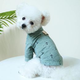 Dog Apparel 1PC Pet Clothing Cat Spring And Autumn Thin Boat Anchor Pullover Elastic Pyjamas With Drawstring Buckle For Small Medium