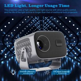 Projectors A10 LED Mini Home Theater Projector Android 11 H713 BT5.2 Smart Portable Video Projector Dual WiFi 4G 5G 200ANSI 4K HD Projector