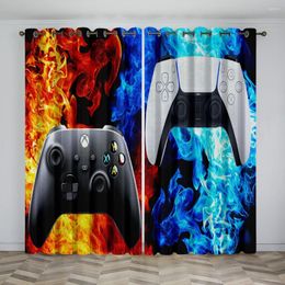 Curtain Cool Game Controller Printed Curtains E-Sports Mobile Games Suitable For Bedroom Office Kitchen And Living Room Decoration