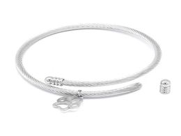 Aiovlo New Stainless Steel Adjustable Diy Charm Bracelet Bangle Accessories Fine Bracelet Jewelry for Making Women Gift Q07196790072