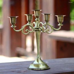 Candle Holders Metal 1/3/5-Arm Holder Candlestick Romantic Dinner Holiday Wedding Decor Ornament Home Gift