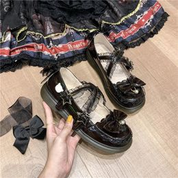Casual Shoes Sweet Girls Star Buckle Lace Kawaii Tea Party Japanese Cute Anime Lolita Round Toe Women Jk Uniform Low Heel