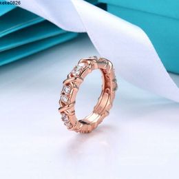 Band Rings ring love rings for women womens jewelry woman rose gold silver cross wedding luxury ladies girl party birthday gift
