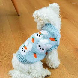 Dog Apparel Pet Sweater Autumn Winter Cat Clothing Warm Blue Teddy Bichon For Small Dogs Pullover Cardigan