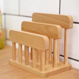 Hooks Beech Wood Chopping Block Holder Japan Style Kitchen Table Organiser Cutting Boards Rack