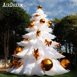 wholesale 6/8m 20/26ft Tall LED lighted Outdoor large inflatable Christmas tree decorations commercial new year decor decorated for Mall Holiday Decoration 001
