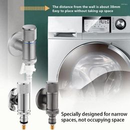 Bathroom Sink Faucets Automatic Water Stop Valve Faucet Washing Machine Short Cheque Mini Thread Joint Split Nozzle N5K0